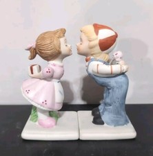Set of 2 Porcelain Bisque Boy Girl 4.5