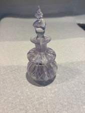 Antique Murano Latticino Amethyst Perfume Bottle with stopper. picture