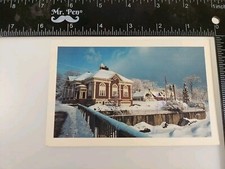 Lisbon NH-New Hampshire, Lisbon Town Hall, Scenic Winter, Vintage Postcard picture