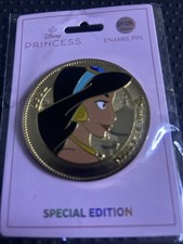 Disney PALM Jasmine Gold Coin LE 300 Pin Pink A La Mode Aladdin picture