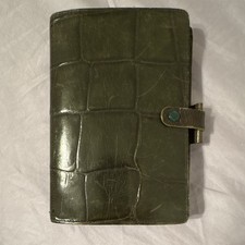 FILOFAX RARE VINTAGE WINCHESTER 4CCF 7/8-  Dark green crocodile embossed calf  picture