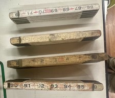 Vintage Lufkin Folding Ruler/Stick Ruler Lot of 4 Fast Shipping picture
