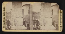 Photo:Alexandria Egypt Cleopatra's Needle Stereoview 1900s Monument Crowd picture