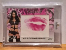 Topps 2014 WWE Divas Nikki Bella Authentic Divas Kiss Card Insert Hit Parade picture