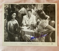 VINTAGE RHONDA FLEMING HAND SIGNED AUTOGRAPH PHOTO 8 X 10 WITH ~COA ACTOR picture