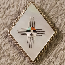 Bennett C-31 Ration Zuni Sterling Silver Mother of Pearl Inlay picture