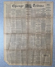 Vintage 1871 Chicago Tribune Great Chicago Fire Newspaper Reprint Historical Art picture