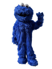 Sesame Street Cookie Monster Muppet Mascot Big-Head Adult Costume picture