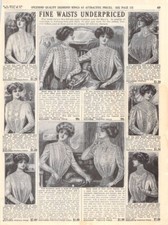 Vintage Print Ad Ladies Misses Women's Waist Blouses Tailored 1910s Macy's 1911 picture