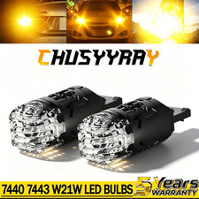 2PCS For Buick Verano 2012-2016 Amber 7443 LED Front Turn Signal Light Bulbs picture