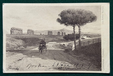 Antique Signed Postcard Grand Duchess Xenia Imperial Russia on Holiday in Rome picture