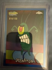 2025 Topps Chrome SpongeBob Plankton #29 True Blue /150 picture
