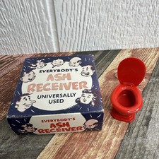 Original Box 1949 EVERYBODY'S ASH RECEIVER Toilet Shape Souvenir Ashtray picture