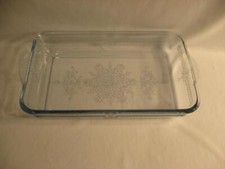 ANCHOR HOCKING FIRE KING PHILBE SAPPHIRE BLUE RECTANGULAR BAKER picture