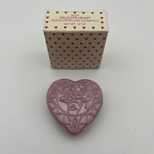 VTG Avon Delicate Heart Tasha Perfume Compact 1982 .10 Oz NOS 1-1/2” X 1-1/2” picture