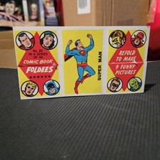Superman Jet Plane Spotted Pup 1966 Topps Comic Book Foldees #26 Vintage picture