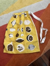 Vintage Lucienne Day Irish Linen Apron MCM NWT Fruit and Veg Pattern picture