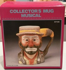 Vintage Emmett Kelly Jr Weary Willie Musical Mug Flambro Taiwan New Tag picture