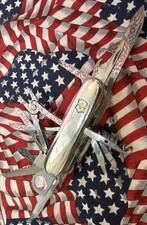 RARE Sterling Silver w/18K Gold  Tiffany & Co. SwissChamp Swiss Army Knife - FS picture