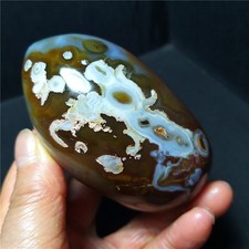 RARE 250.2G Natural Polished Banded Agate Amethyst Agate  Geode Healing CA4456 picture