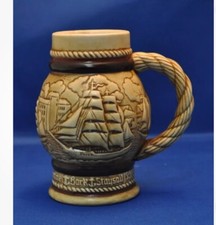 Avon Collectible Miniature Beer Stein. Vintage beer mug with ship design picture