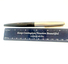 1960s dark gray Parker 45 Fountain pen FINE nib, Gold trim Cartridge .  NICE picture