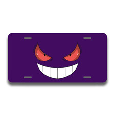 Gengar Pokemon Dark Purple Weatherproof Anime License Plate 6