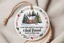 Personalized Best Friends Christmas Ornament, Custom Bestie Sister Holiday Gift picture