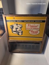 Vintage Wood 1947 - 1950 National Presto Pressure Cooker Parts Display Cabinet picture