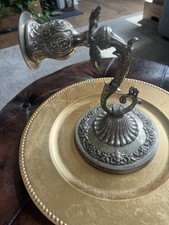 Vintage Pair Ornate Indian Wall Sconces ~ Flower & Grape Leaf Design picture