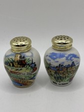Brac Salt & Pepper Shakers Towns Of Wiltz & Esch sur Sure, Luxembourg Castles picture