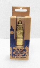 BIG BEN Figurine Clock Tower London England Glorious Britain 4” Gold Metal picture
