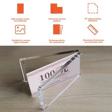 1pc Universal Acrylic Banknote Frame - Double-Sided (17.6x9.7cm/6.92×3.81in) picture