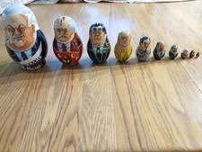 Russian/Soviet leader nesting doll, 10 dolls, Yeltsin - Ivan the Terrible picture