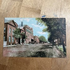 Antique Postcard Street View Fredrick Street Looking East Taneytown MD -- I2 picture