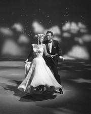 US actress dancer Ginger Rogers dressed in an evening gown dances - Old Photo picture