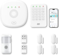 Home Security System 9-Piece Work with Alexa & Google No Monthly Fees,Wifi+4G Mo picture