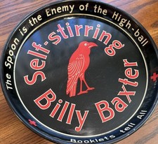 Vintage Pre-Prohibition 1930’s Billy Baxter Self Stirring Soda Advertising Tray picture