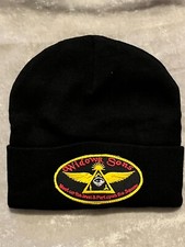 Widows Sons Masonic Wings Knit Cap Hat Winter Warm Freemason Fraternity NEW picture