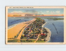 Postcard Aerial View of Pass-A-Grille Beach Florida USA picture