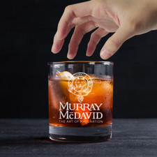 Custom Engraved Murray McDavid Whiskey Glass – 11 oz Standard Rocks Glass picture