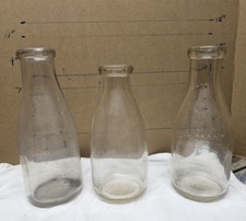 3 Vintage Milk Bottles Indianapolis  Duraglass picture