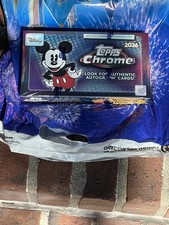 NEW In-Hand 2026 Topps Chrome Disney Hobby Box Factory Sealed Brand New 12 Packs picture