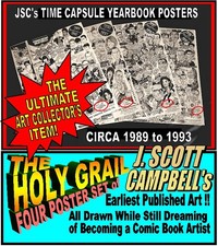 J. SCOTT CAMPBELL 1st Published Art-COAs -'90-'93 TIME CAPSULE Yearbook Posters picture