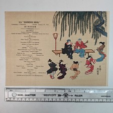 1930 SS Shanghai Maru NYK Line Dinner Menu Japan Ship Mailer Stamp Map picture