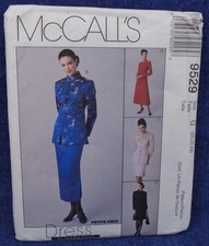 Vintage 90s McCalls Pattern 9529 Lined Dress Jacket Skirt 20-24 Uncut picture