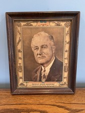 1942 Franklin Delano Roosevelt Mini War Poster After Pearl Harbor in Relief picture