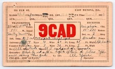 1926 East Wenona IL LaSalle County Al Yarc 9CAD Vintage QSL Ham Radio Card picture