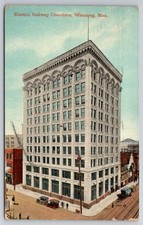 1914 Winnipeg Electric Railway Chambers Manitoba Vintage Postcard Valentine picture