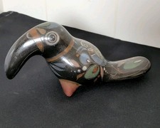 Vintage Mexican Folk Art Pottery Toucan Figurine From Tonalà Jalisco Un-signed picture